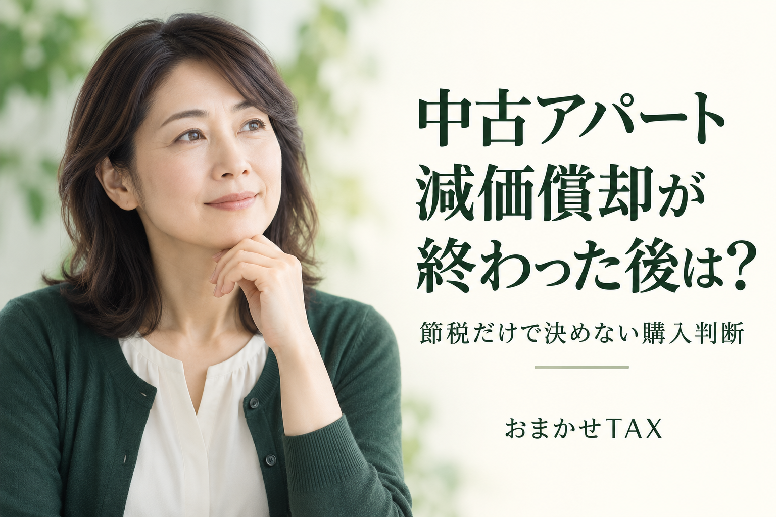 中古アパートの減価償却終了後を考える大家のイメージ