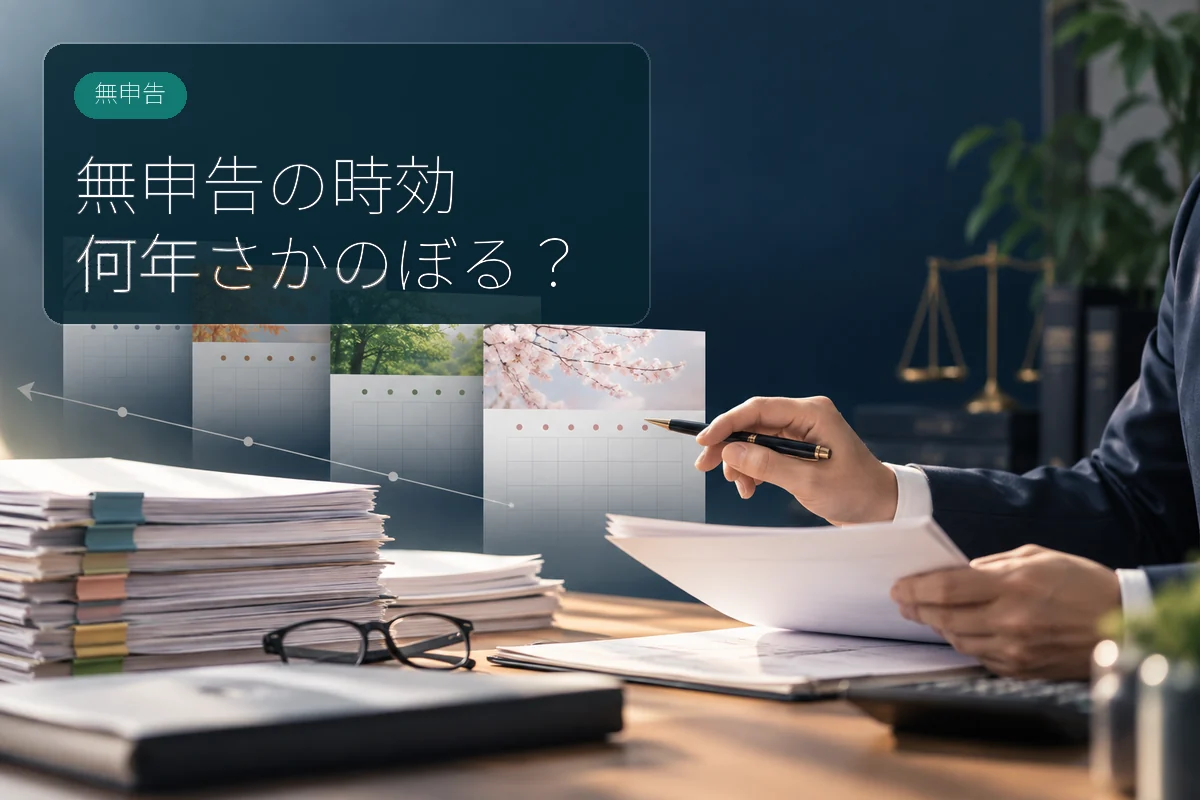 過去の申告期間と無申告の時効を確認するイメージ