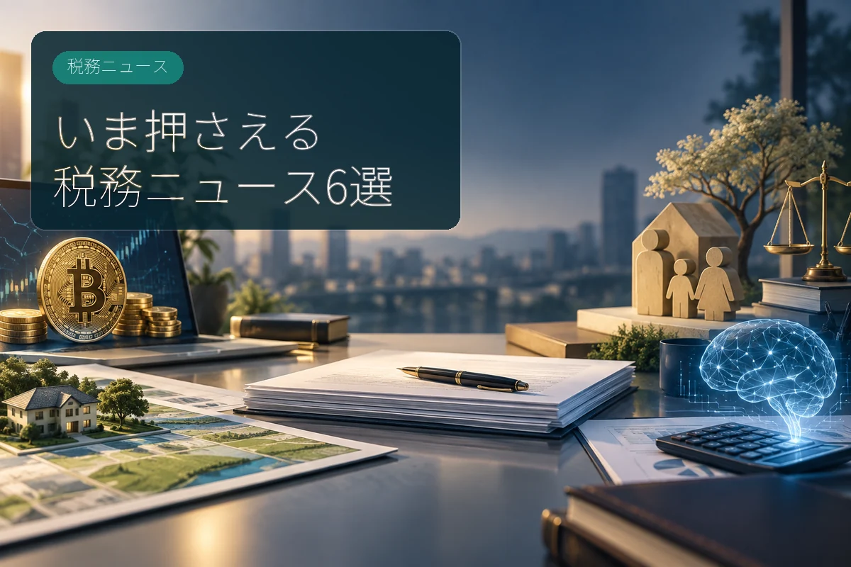 暗号資産・相続・地価・AI会計の税務ニュースイメージ